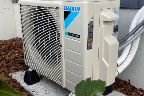 Daikin Heat Pump Daikin heat pump outdoor unit professionally installed by Dave’s Heating.